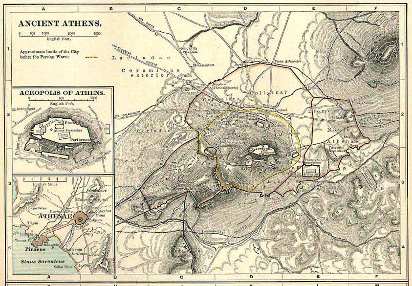 Map Of Ancient Athens United States Map States District